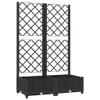 vidaXL Zahradní květináč s mříží černý 80 x 40 x 121,5 cm Náhled obrázku produktu 1