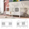 Merax Kinderbett 90x200cm mit Rausfallschutz, Tagesbett Produktbild-Vorschau 2