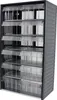 A storage cabinet with multiple clear drawers. Produktbild-Vorschau