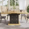 Uittrekbare eettafel, tafel voor 6 personen met uittrekbaar Productafbeelding-voorbeeld 4