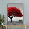Leinwand Bilder 60x80 cm - Lebensbaum - Rot - Natur - Produktbild-Vorschau 4