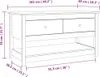 Tavolino 102x49x55 cm in legno di pino massiccio Anteprima dell’immagine prodotto 8