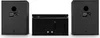 Rear view of a black Medion micro audio system with two speakers. Produktbild-Vorschau