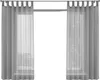 2er-Pack Gardinen Transparent Vorhang Set Wohnzimmer Voile Produktbild-Vorschau 2