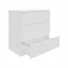Kommode 70cm AVEN Weiß,  3 Schubladen, Sideboard,  Produktbild-Vorschau 1
