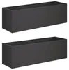vidaXL Jardinières pour plantes, lot de 2, noir, 100 x 30 x Voir les images du produit 1