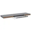 vidaXL Schwebende Wandregale 2 Stk. Grau 90x23,5x3,8cm MDF Produktbild-Vorschau 14