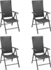 vidaXL Gartenstühle 4 Stk. Poly Rattan Schwarz Produktbild-Vorschau 8