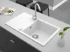 Granitspüle - Spülbecken - Küchenspüle - 78 x 46cm - Weiß - Produktbild-Vorschau 3