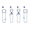 Diagram showing the steps for installing or replacing a water filter cartridge. Produktbild-Vorschau