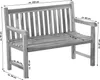 Gartenbank Teak-Holz 120 cm 2 Sitzer JAVA Produktbild-Vorschau 7