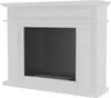 A white bioethanol fireplace with a black interior. Produktbild-Vorschau