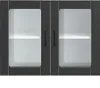 Hochwertig Küchen-Hängeschrank mit Glastür Lucca Schwarz Produktbild-Vorschau 5