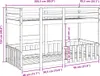 vidaXL Patrová postel vosk hnědá 80x200 cm z masivního Náhled obrázku produktu 6