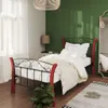 vidaXL Rama łóżka czarna metalowa 90x200 cm Podgląd zdjęcia produktu 2