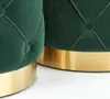 Halmar Hocker (2 Stück) Polly - dunkelgrün / gold Produktbild-Vorschau 12