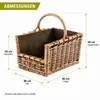 Kobolo Kaminholzkorb Rattan grau abnehmbarer Textileinsatz Produktbild-Vorschau 8
