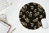 MuchoWow® Mauspad Mousepad Blatt - Muster - Gold 30x30 cm - Produktbild-Vorschau 5