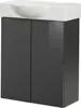Fackelmann SBC LUNA Gäste WC Set 2-teilig 55 cm, Anthrazit, Produktbild-Vorschau 1