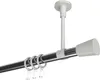 Interdeco Gardinenstange / Vorhangstange Chrom / Weiß, Typ Produktbild-Vorschau 1