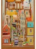 Tonecheer, DIY Book Nook, Travel Weißh the Wind Bookend, TQ126, 18,2x8x24,5cm Anteprima dell’immagine prodotto