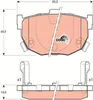 Trw Bremsbelagsatz, Scheibenbremse Hinterachse GDB3170 Produktbild-Vorschau 1