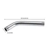 A chrome-plated shower arm extension pipe with dimensions indicated. Voir les images du produit