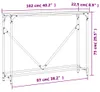 vidaXL Konzolový stolík Sonoma dub 102x22,5x75 cm odvodený Náhľad obrázku produktu 8