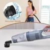 A collage showing a woman vacuuming and a close-up of a vacuum cleaner attachment. Produktbild-Vorschau