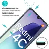 A close-up marketing image of a screen protector for a Xiaomi Redmi 14c / Poco C75 phone, highlighting its case-friendly feature. Produktbild-Vorschau