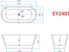 Oval Freistehende Badewanne 150x70cm Verschenken Produktbild-Vorschau 6