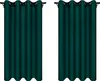 Vorhänge mit Ösen 140x160 cm 2 Stücke Dunkelgrün Fertige Produktbild-Vorschau 1