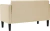 vidaXL Divano a due posti crema 111 cm in tessuto Anteprima dell’immagine prodotto 5