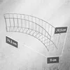 A curved metal garden border with dimensions indicated by text overlays. Produktbild-Vorschau