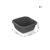 Becken eckig 29 cm, 5 l DAILY, Farbe:Anthrazit Produktbild-Vorschau 3
