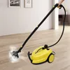 A person is using a yellow steam cleaner on a wooden floor. Náhled obrázku produktu