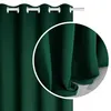 A close-up of a dark green curtain with grommets, showing the texture and drape of the fabric. Produktbild-Vorschau