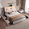 Łóżko tapicerowane INONEFT, łóżko z pojemnikiem, 180x200 Podgląd zdjęcia produktu 2