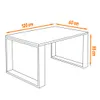 AKKE Table basse en noyer avec pieds noirs LxlxH : Voir les images du produit 7