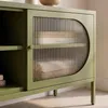 Industrieller TV-Ständer aus olivgrünem Metall, 160 cm, mit Produktbild-Vorschau 3