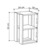 DECORTIE Lonie Moderner Nachttisch, Schwarz Bute, 34 x 30 x Produktbild-Vorschau 9