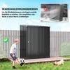 Zahradní domek Outsunny s pultovou střechou, 1,34 m², černý Náhled obrázku produktu 6
