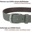 Fomax Ledergürtel Stilvoller Herren Veloursledergürtel, 3,8 Produktbild-Vorschau 4