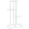 vidaXL Présentoir à fleurs 4 étages 43x22x76 cm Blanc Métal Voir les images du produit 1