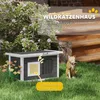 PawHut Katzenhaus Outdoor Katzenhöhle aus Holz, mit Produktbild-Vorschau 4