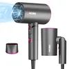 A gray hairdryer with pink accents and a diffuser attachment, shown against a white background. Produktbild-Vorschau