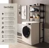 A washing machine with a shelf unit above it, in a bathroom setting. Náhled obrázku produktu