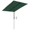 A half-opened green umbrella with a black pole and a gray base. Náhled obrázku produktu
