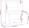 Sideboard 60x34x75 cm Massivholz Kiefer Produktbild-Vorschau 7