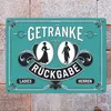 GETRÄNKE RÜCKGABE Metallschild in 15x20 cm Produktbild-Vorschau 7